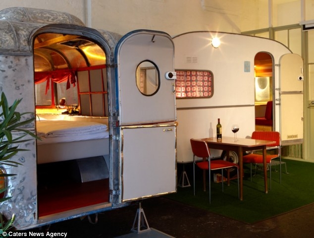 Mobile Caravans inside the Hotel 