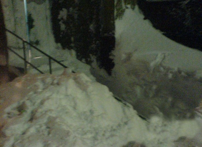 Snowfall in Norilsk 