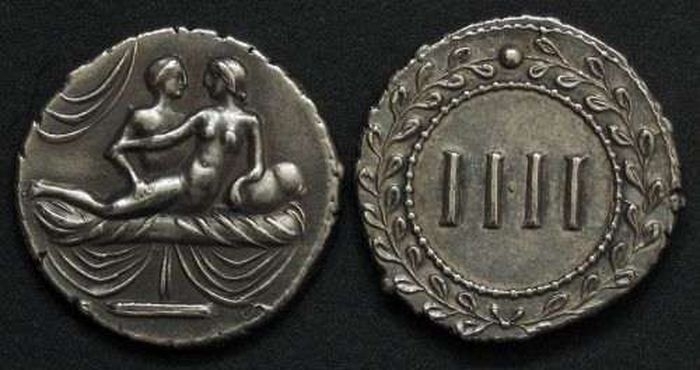 Ancient Roman Coins with Sex Scenes 