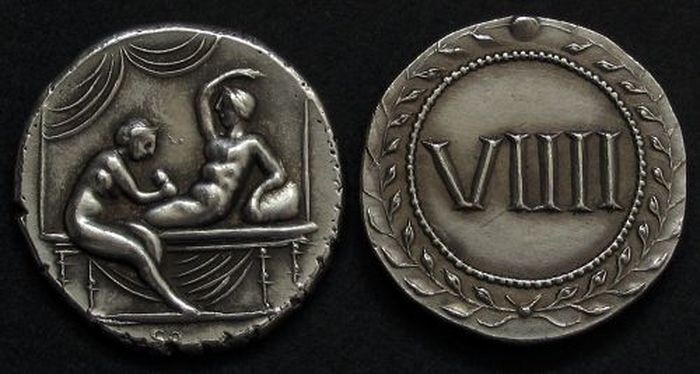 Ancient Roman Coins with Sex Scenes 