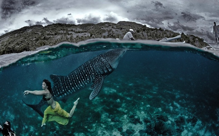 Spectacular Underwater Whale Shark Fashion Shoot