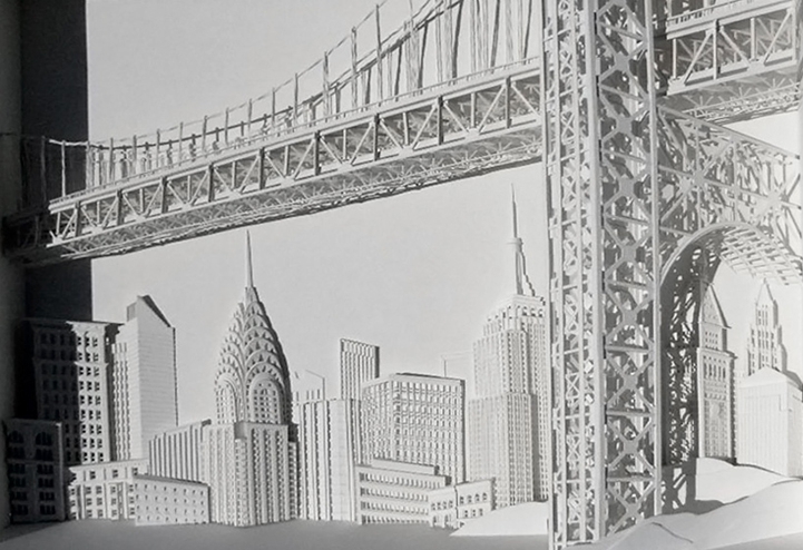 Architect Constructs 3D Cityscape Paper Sculptures 