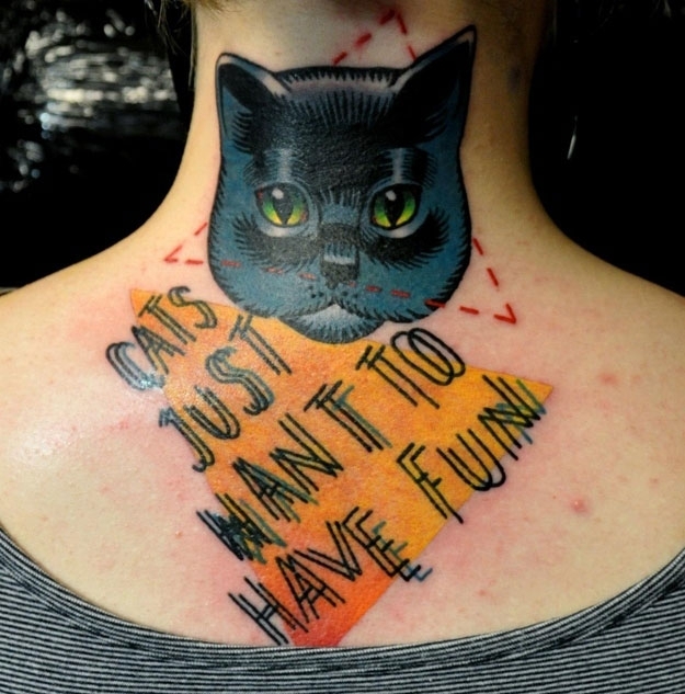 Meow! Here's 24 Fantastical &amp; Unusual Cat Tattoos