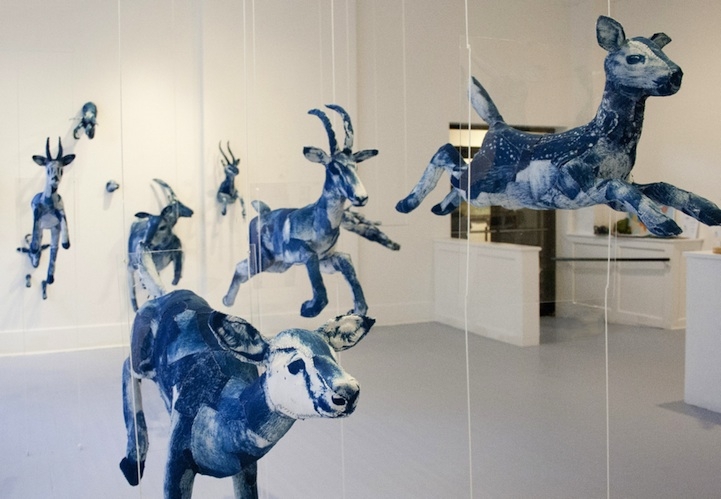 Animals Burst Through Gallery Walls and Glass Containers 
