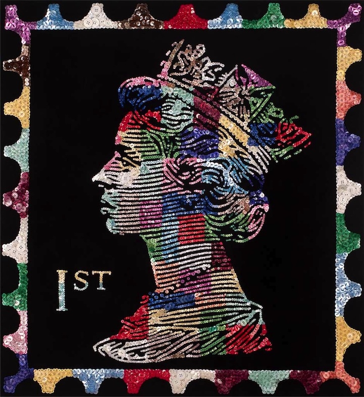 Intricate Button Mosaics of Queens and Crowns