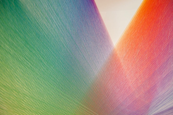Thousands of Threads Form Vibrant Rainbows 