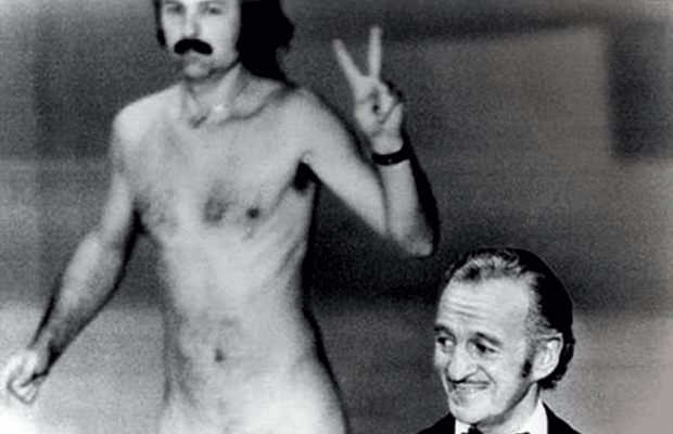 Going back in history, Robert Opel stripped for us at the 1974 Oscars