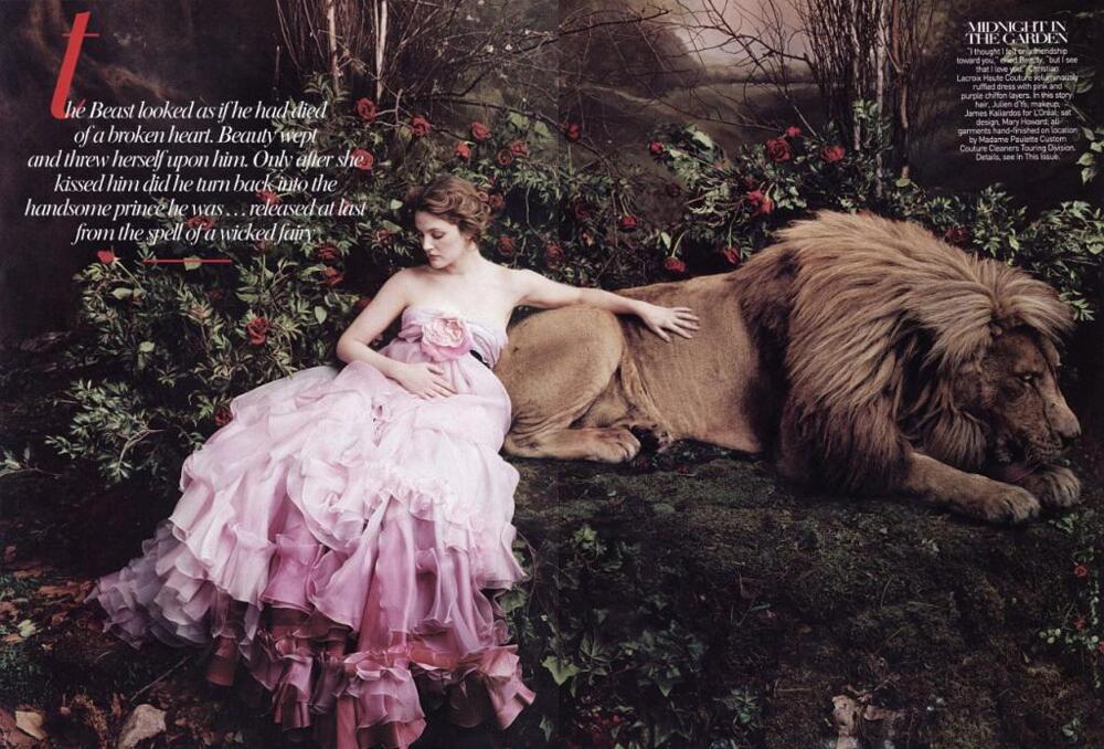 Drew Barrymore + Lion