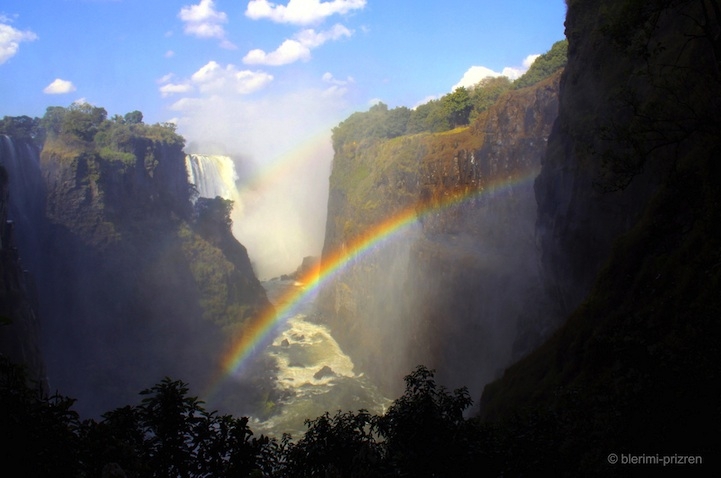 Breathtaking Rainbows Over the World's Largest Waterfall