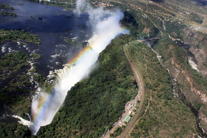 Breathtaking Rainbows Over the World's Largest Waterfall