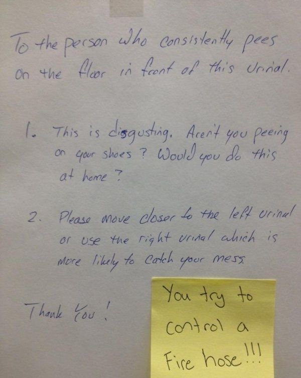 Witty Responses to Annoying Note Leavers 
