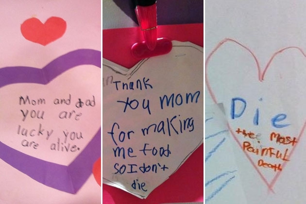 Adorably Terrifying Valentines By Kids