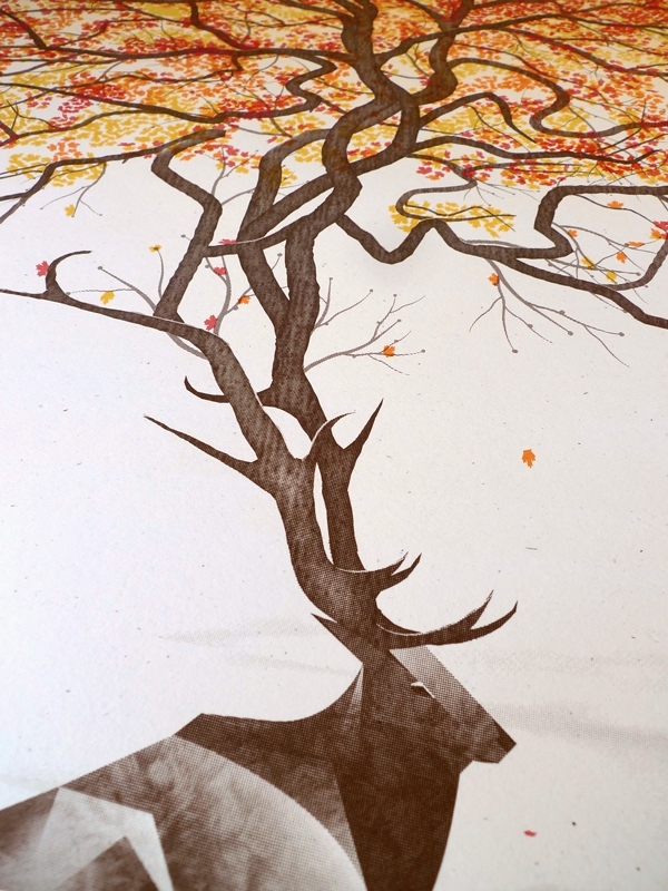 Beautiful New Art Print of Elk in the Fall 