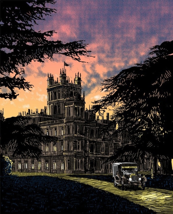 Popular TV Locations Turned Illustrations