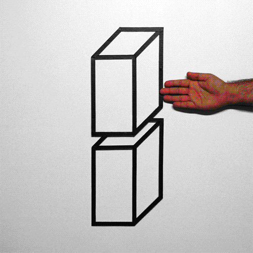 Hypnotizing Optical Illusion GIFs Made with Tape