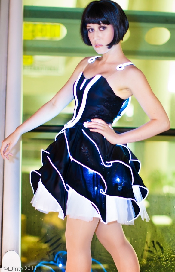 Futuristic Tron-Inspired Prom Dress 