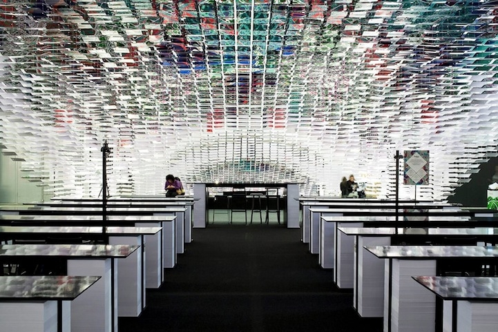 700,000 Sheets of Paper Form Stunning 3D Design Space