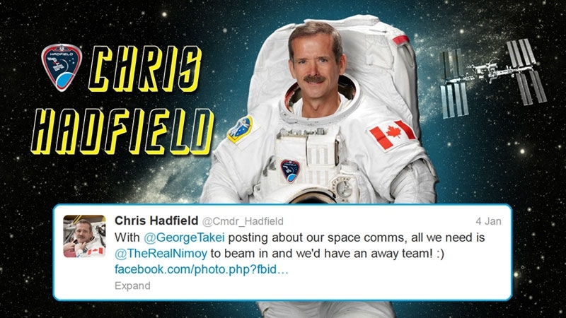 How an Astronaut met Star Trek Alumni from Space