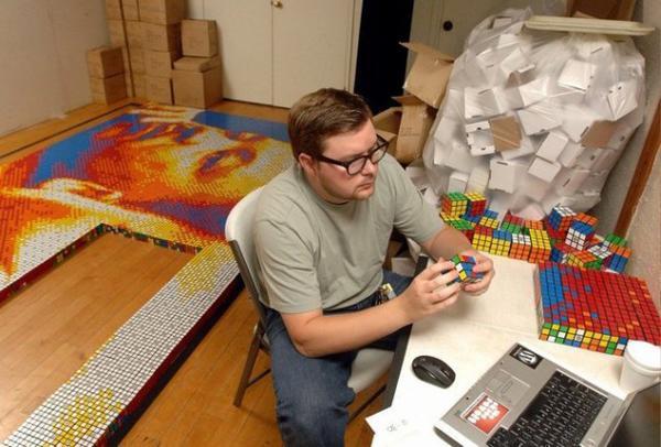 Art Made With Rubik's Cubes