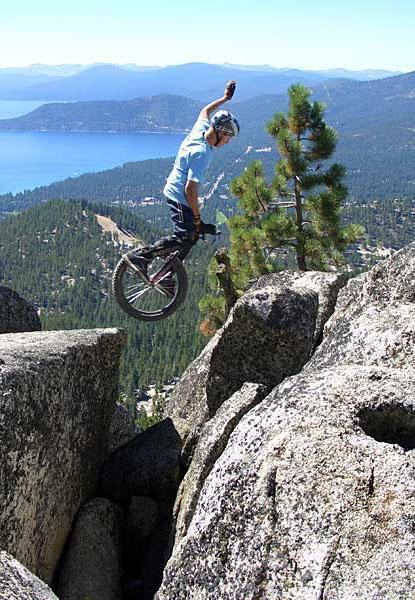 For Some People Mountain Biking is not Extreme Enough, So They Unicycle 