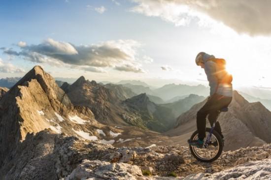 For Some People Mountain Biking is not Extreme Enough, So They Unicycle 