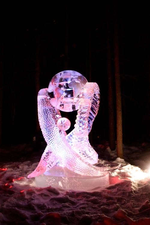 Stunning Colored Ice Sculptures in Alaska!