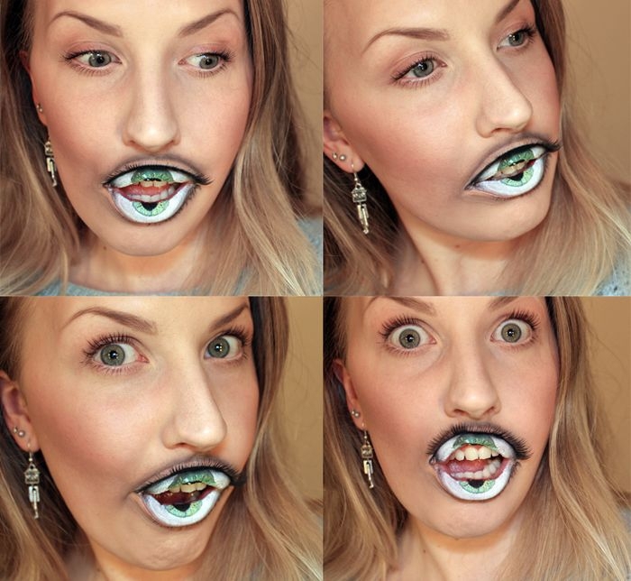 Shocking Lip Makeup Looks Like a Hungry Eye 