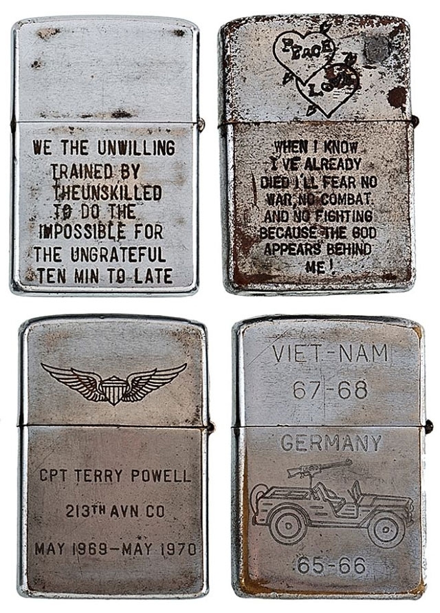 Soldiers’ Engraved Lighters from the Vietnam War 