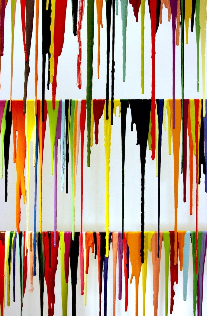 Vibrant Paint Spills Suspended in Mid-Air