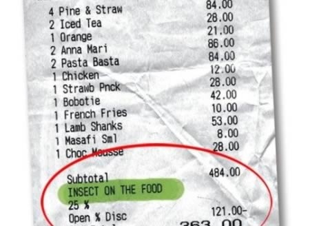 Hilarious Receipts.