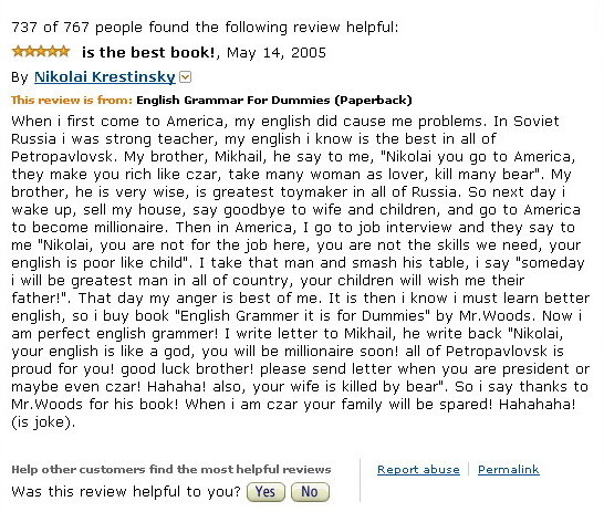 Funny Amazon Reviews. 