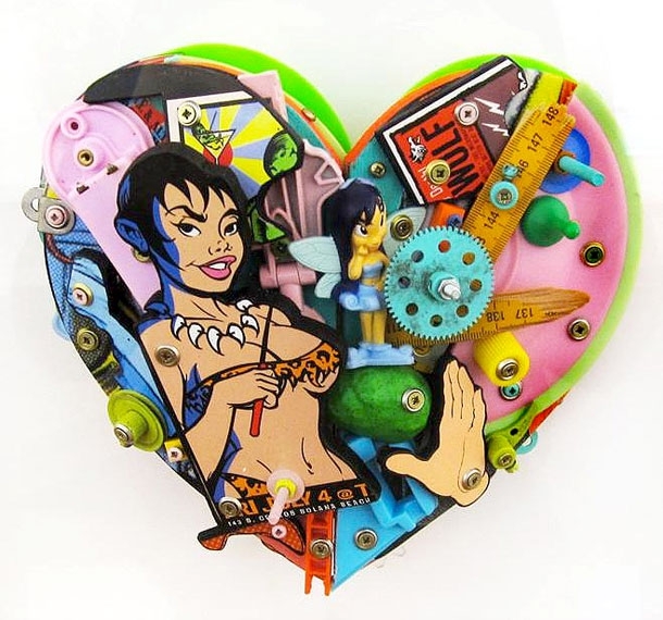 Gigantic Love Hearts Created From Pieces Of Pop Culture