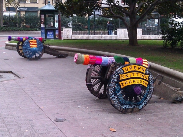 Colorful Examples of Yarn Bombing