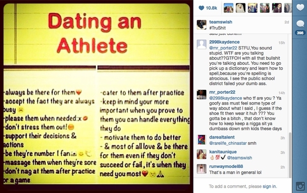 Athletes Don't Understand That Instagram* Is For Pictures