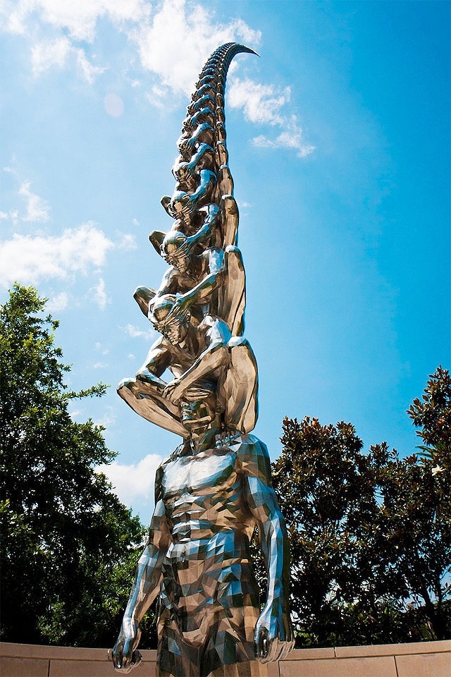 A Spectacular 23ft Tower Created From 98 Steel Figures