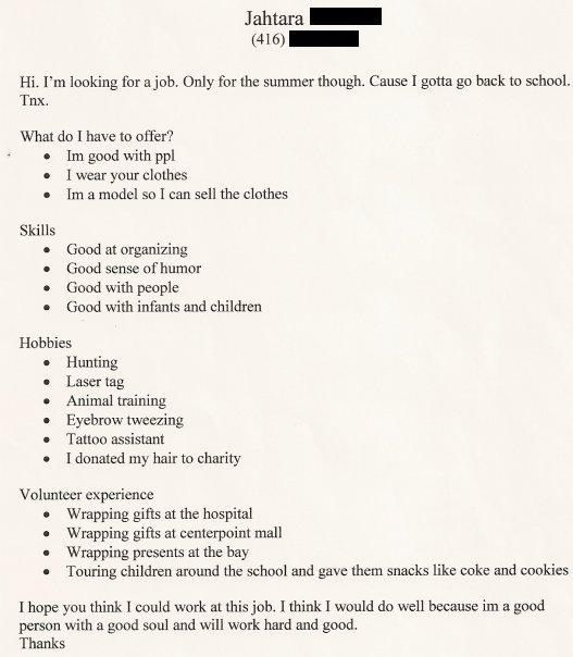 Hilarious Resumes