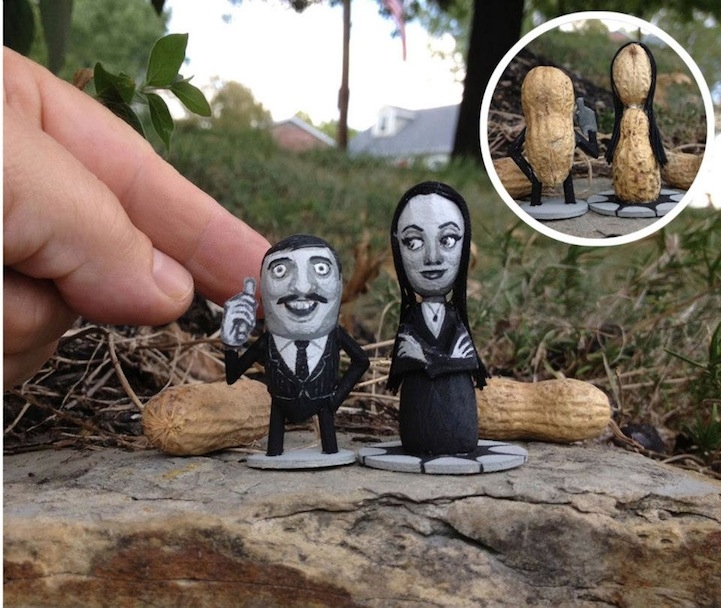 Whimsical Peanut Sculptures of Pop Culture Icons