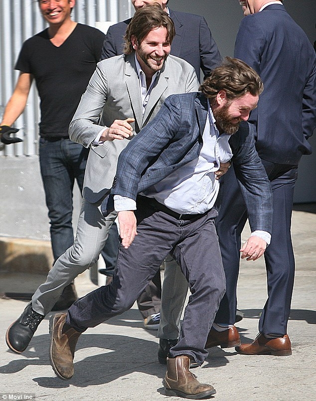 Bradley Cooper and Zach Galifianakis Horse Around 