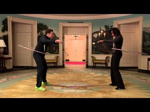 Michelle Obama and Jimmy Fallon Fitness Competition  