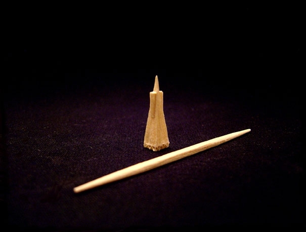 Tiny Sculptures Made From A Single Toothpick