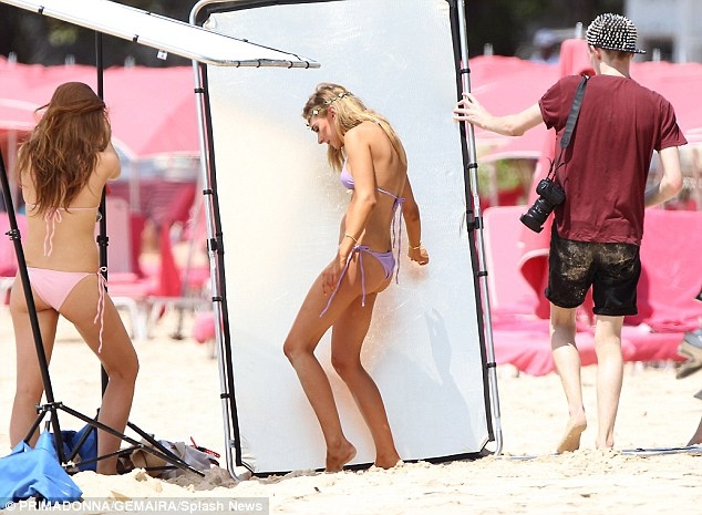 Kimberley Garner Makes a Spectacle of Herself on Barbados Beach