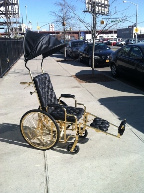 Lady Gaga Is Sitting In A 24-Karat Gold Wheelchair