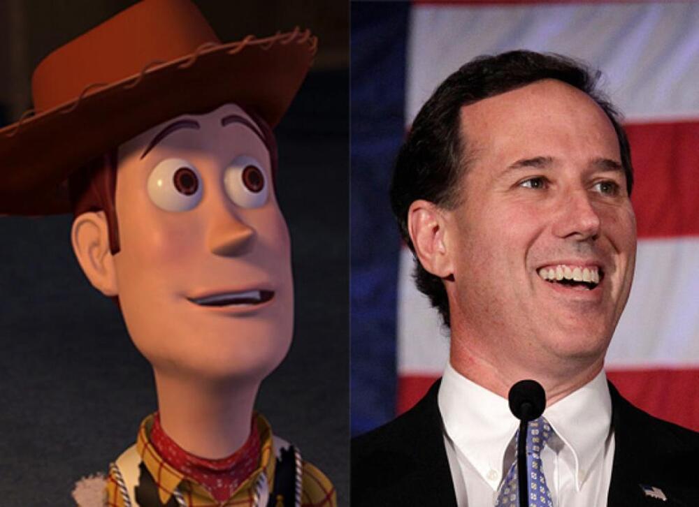 Former Sen. Rick Santorum & Woody (Toy Story) 