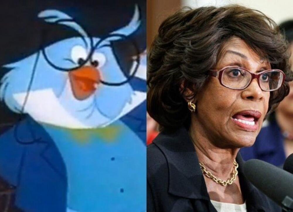 Rep. Maxine Waters & Professor Owl (House of Mouse) 