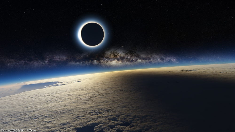 Solar Eclipses Viewed From Space.