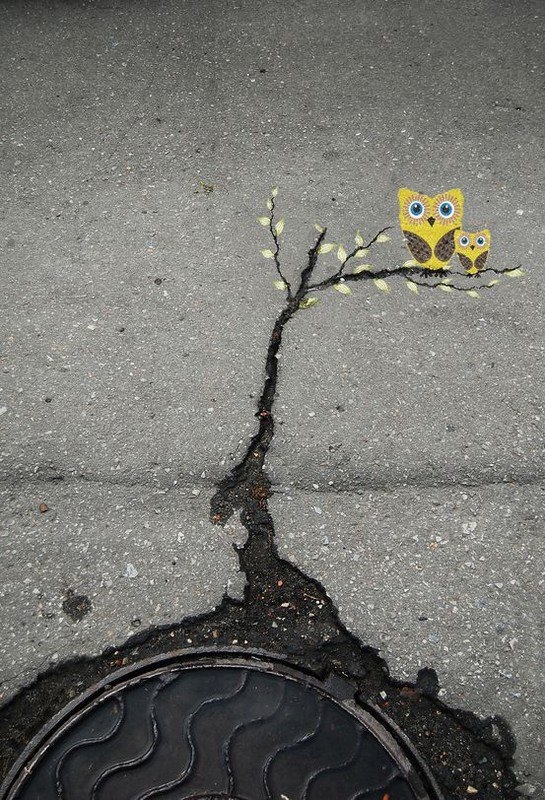 Cute and Clever Street Art of Alexey Menschikov