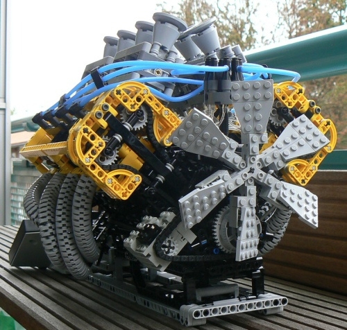 Full Size Lego V8 Engine 