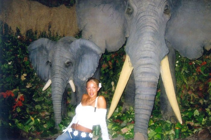 Posing With Elephants 