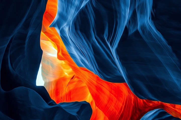 Abstract Art Inside Canyon 
