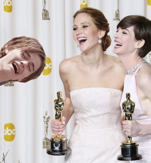 Emma Watson, Jennifer Lawrence, Ann Hathaway 
